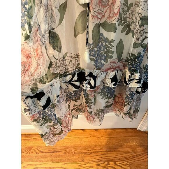 Jade Johnny Was Marion Silk Floral Tiered Maxi Dress sz XS NWOT ( it popped off) - Picture 7 of 13
